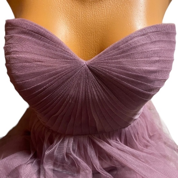 Jenny Yoo Collection Dusty Pink Strapless Tulle Dress Women’s 2 Prom Bridesmaid - Picture 8 of 15